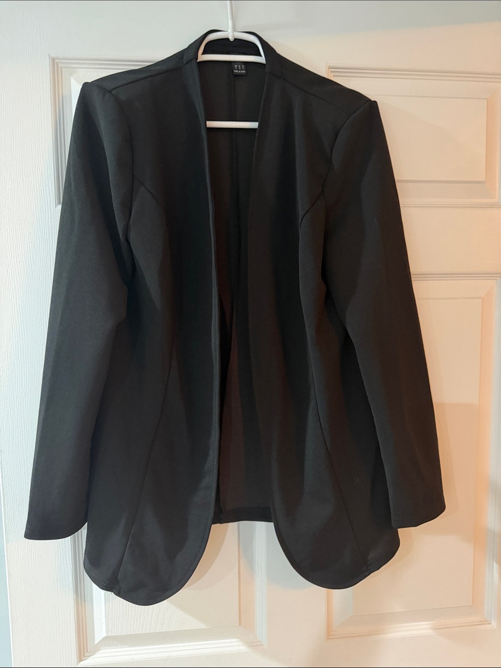 SHEIN Black Open Front Tailored Blazer